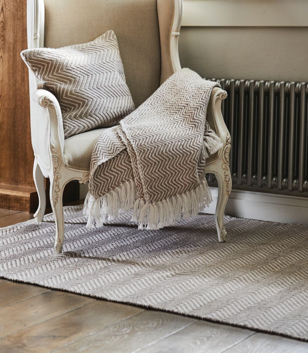 Hug Rug Woven Herringbone Rug Natural