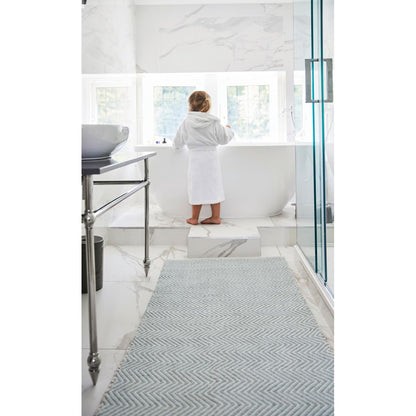 Hug Rug Woven Herringbone Rug Sky Grey