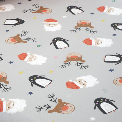Ho Ho Ho Christmas Deep Fitted Bed Sheet in Red