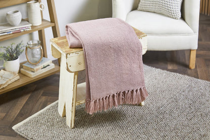 Hug Rug Woven Diamond Throw Rose