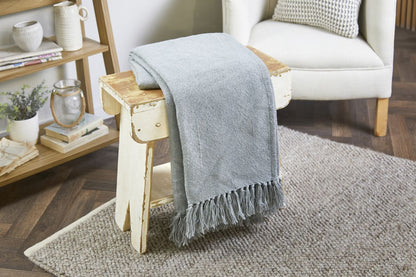 Hug Rug Woven Diamond Throw Sky Grey