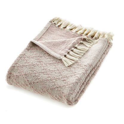 Hug Rug Woven Diamond Throw Rose