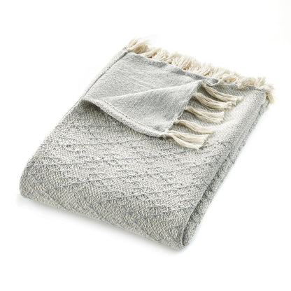 Hug Rug Woven Diamond Throw Sky Grey