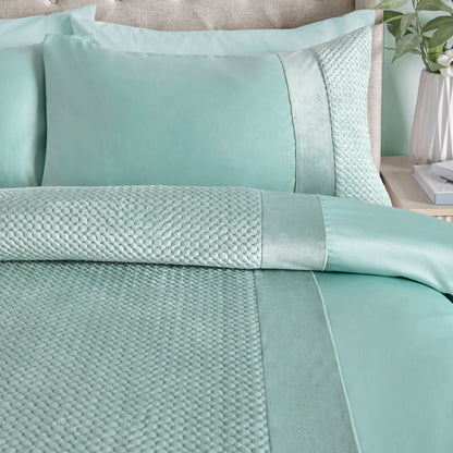 Iras Duvet Cover Set in Duck Egg