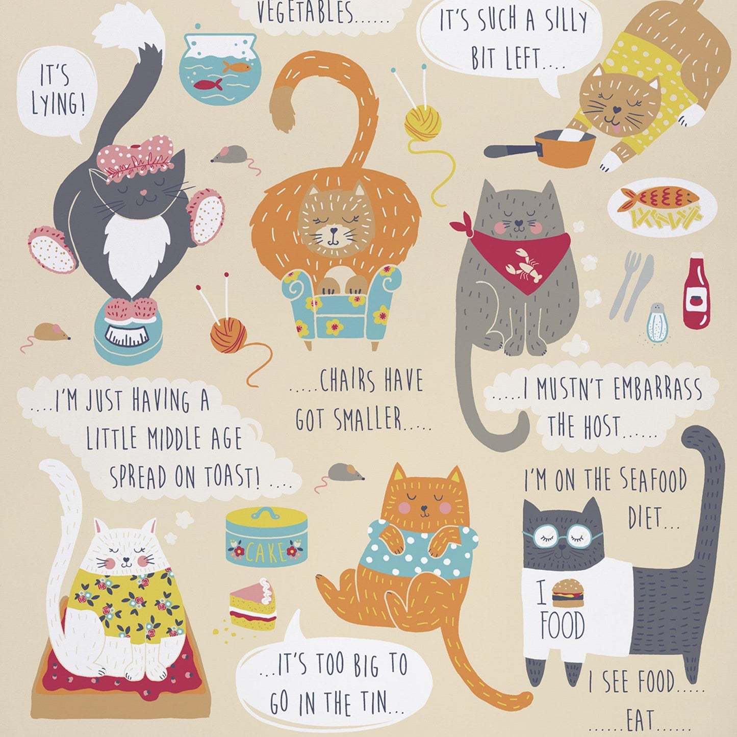 I'm Slimming Tomorrow Cotton Tea Towel