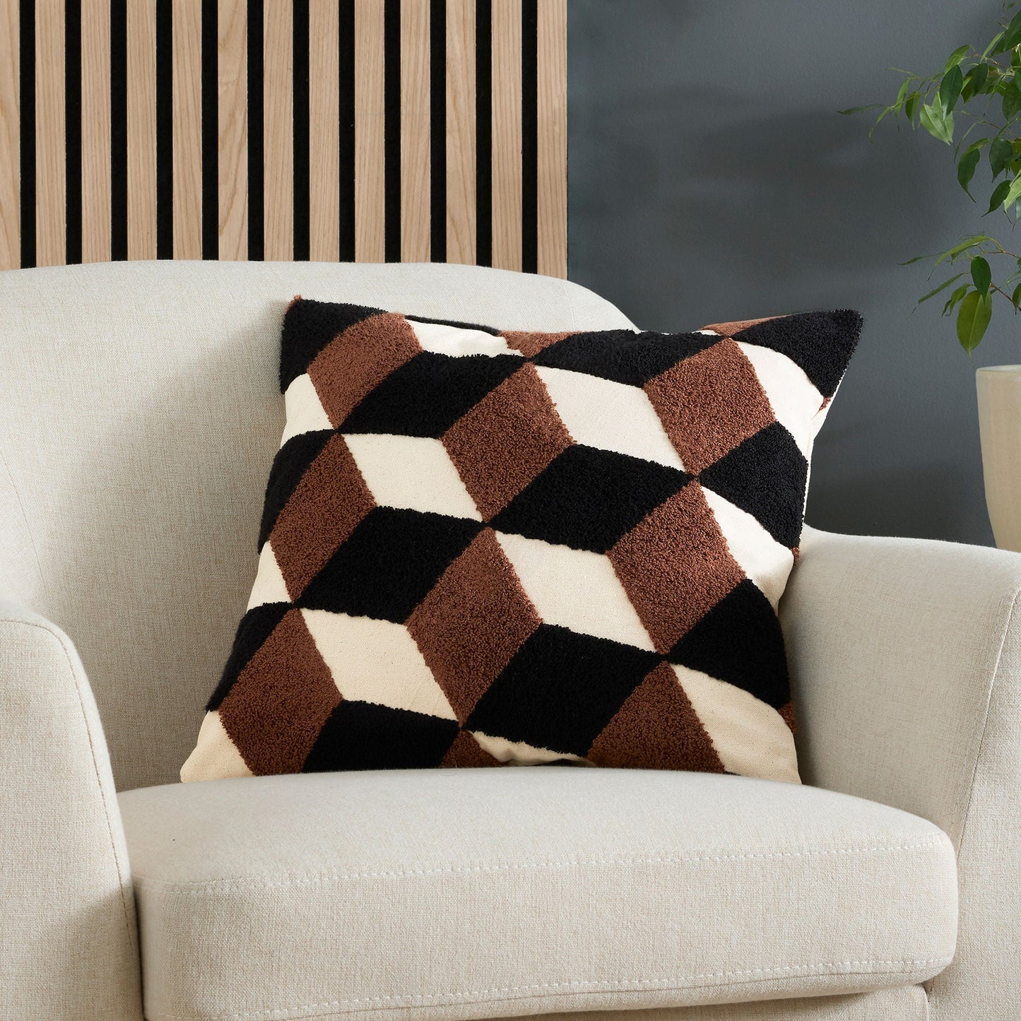 Jett Cushion in Multicolour 43 x 43cm - Filled Cushion