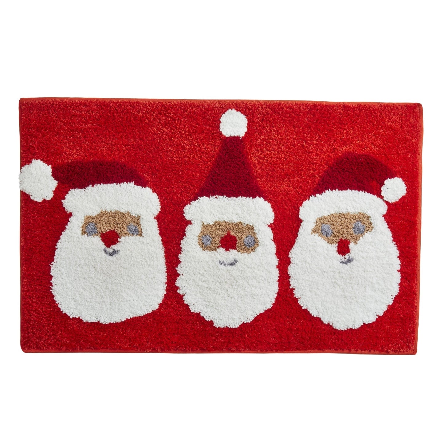 Jolly Santa Christmas Bath Mat in Red