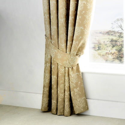 Jasmine Pencil Pleat Curtains in Champagne