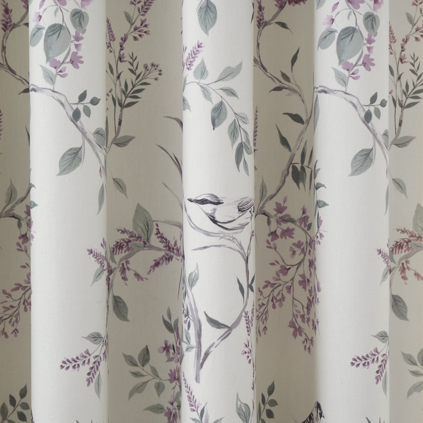 Jazmine Pencil Pleat Curtains in Heather