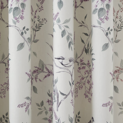 Jazmine Pencil Pleat Curtains in Heather