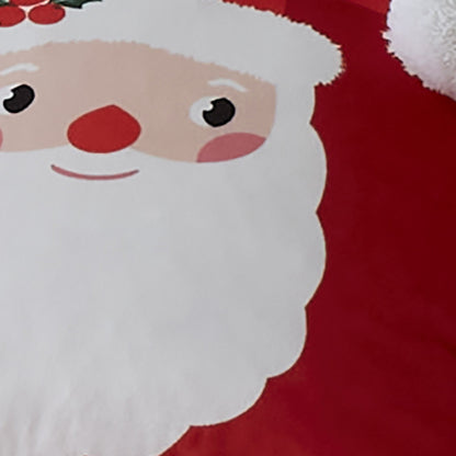 Jolly Santa Christmas Cushion in Red