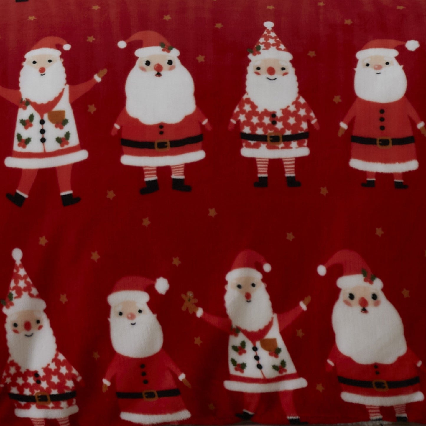 Jolly Santa Christmas Duvet Cover Set in Red