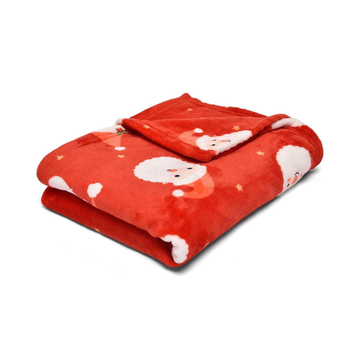 Jolly Santa Christmas Throw in Red