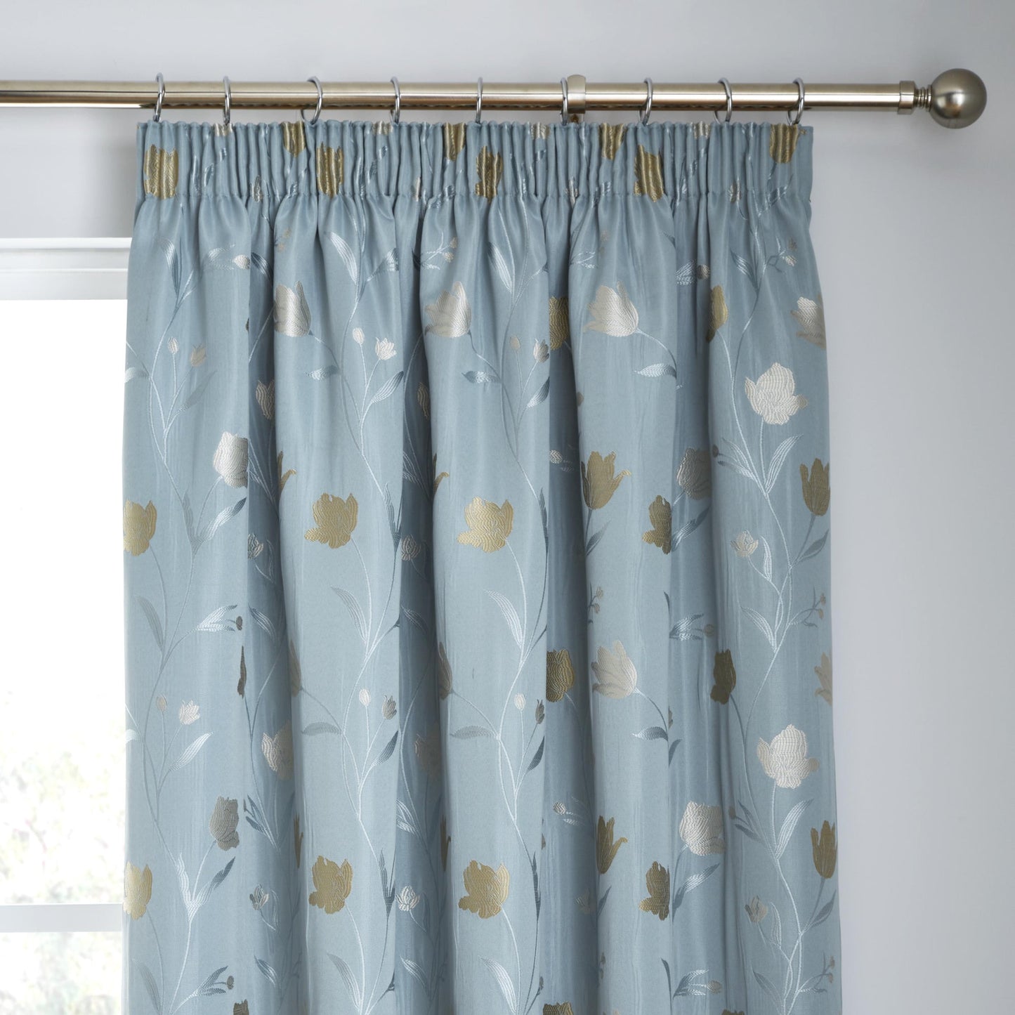 Juliette Curtain Tiebacks in Duck Egg