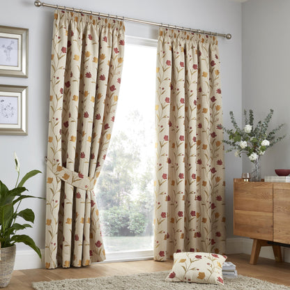 Juliette Cushion in Natural/Red