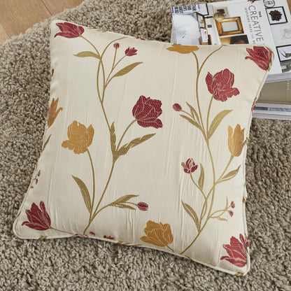 Juliette Cushion in Natural/Red
