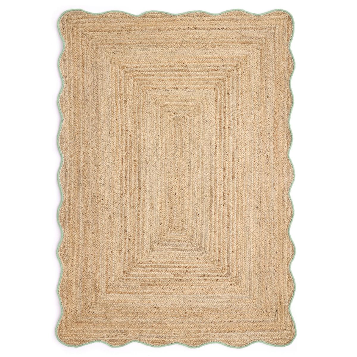 Origin Jute Scalloped Green