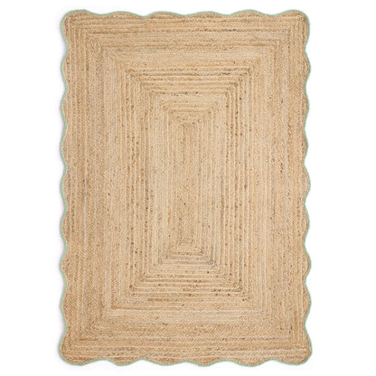 Origin Jute Scalloped Green
