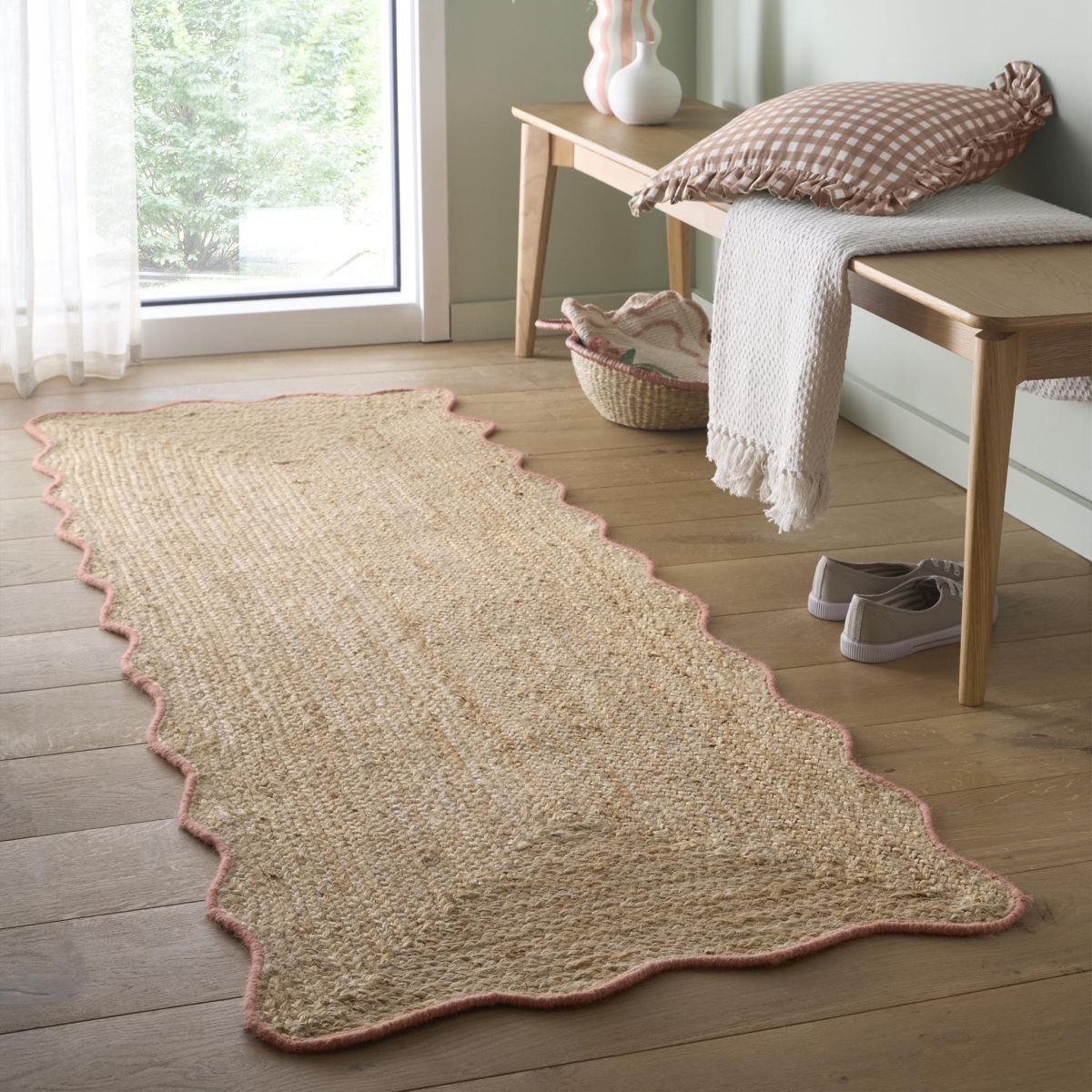 Origin Jute Scalloped Peach