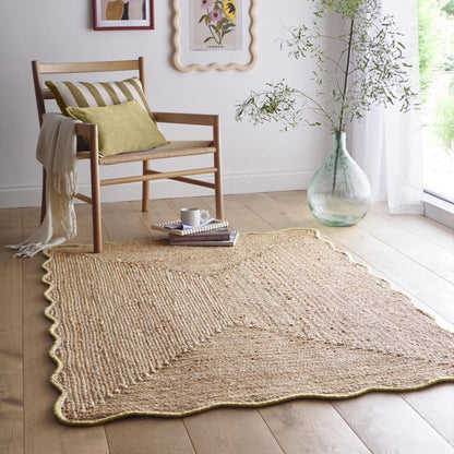 Origin Jute Scalloped Yellow