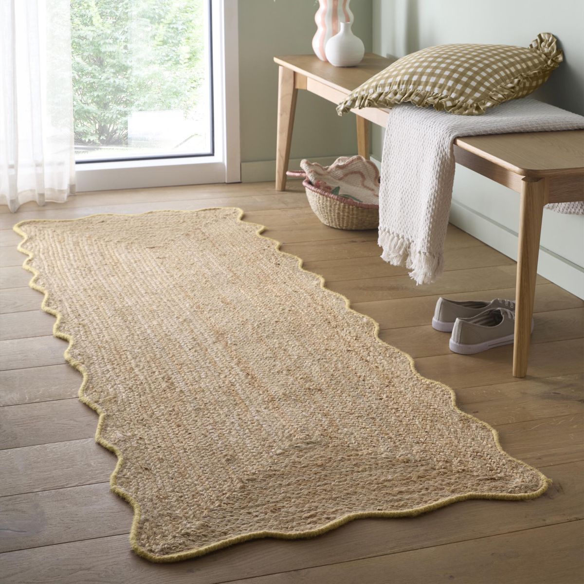Origin Jute Scalloped Yellow