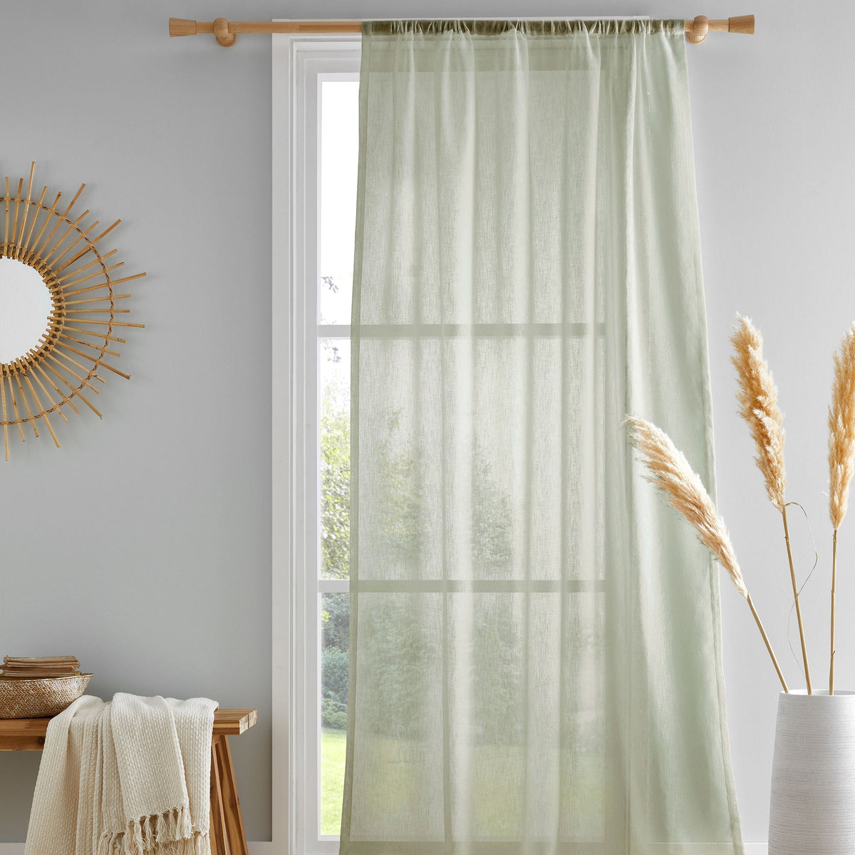 Kayla Voile Panel in Green