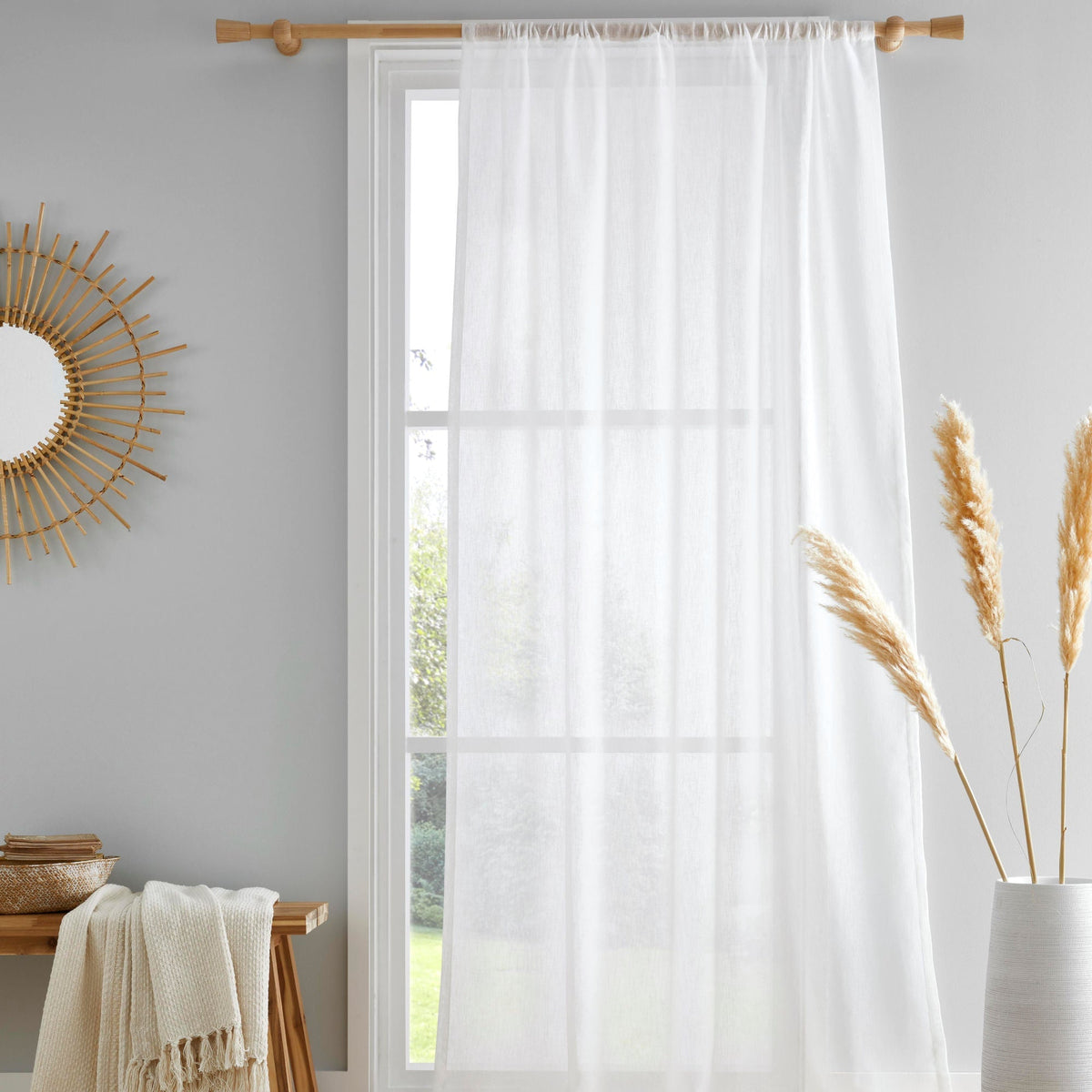 Kayla Voile Panel in White