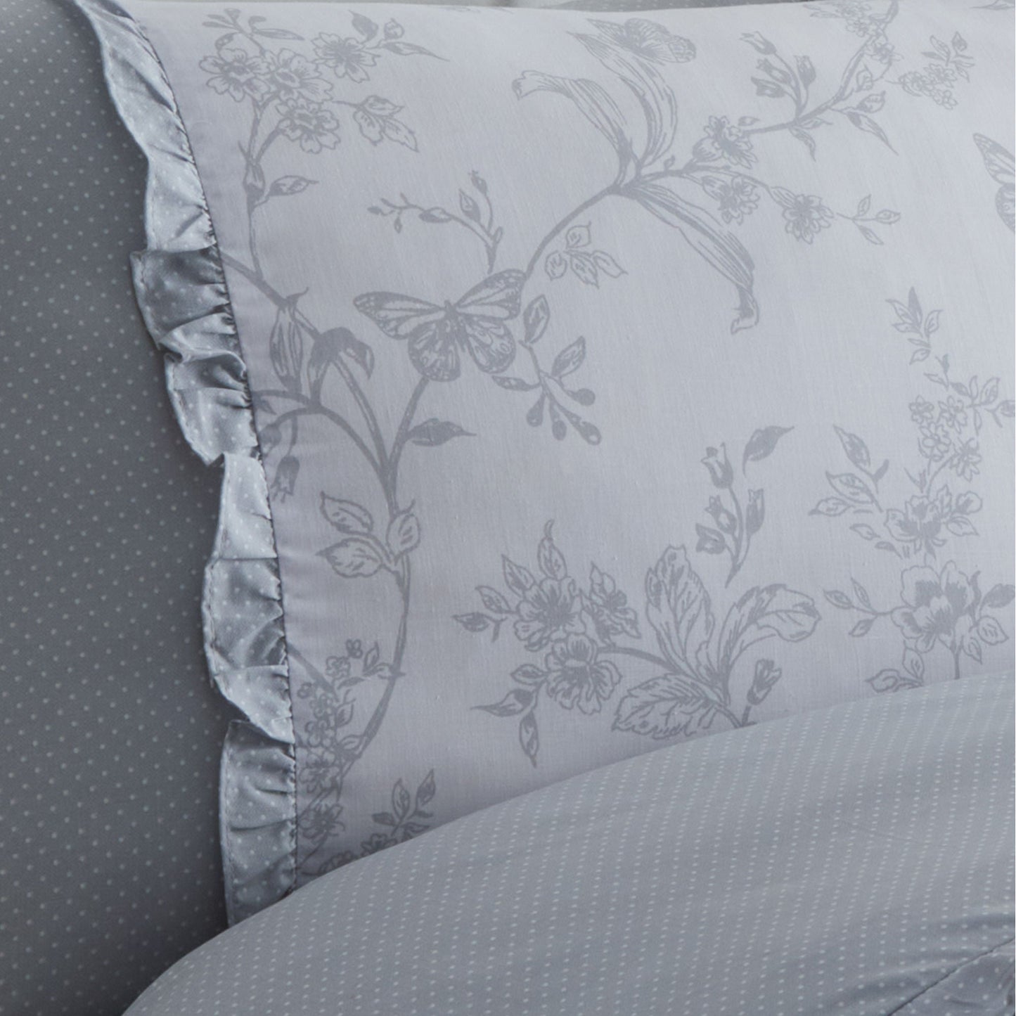 Kristen Duvet Cover Set in Grey