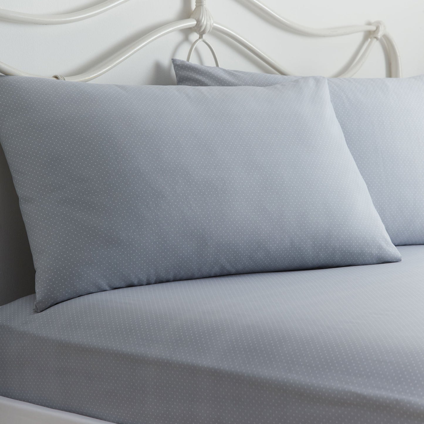 Kristen Deep Fitted Bed Sheet Set in Grey