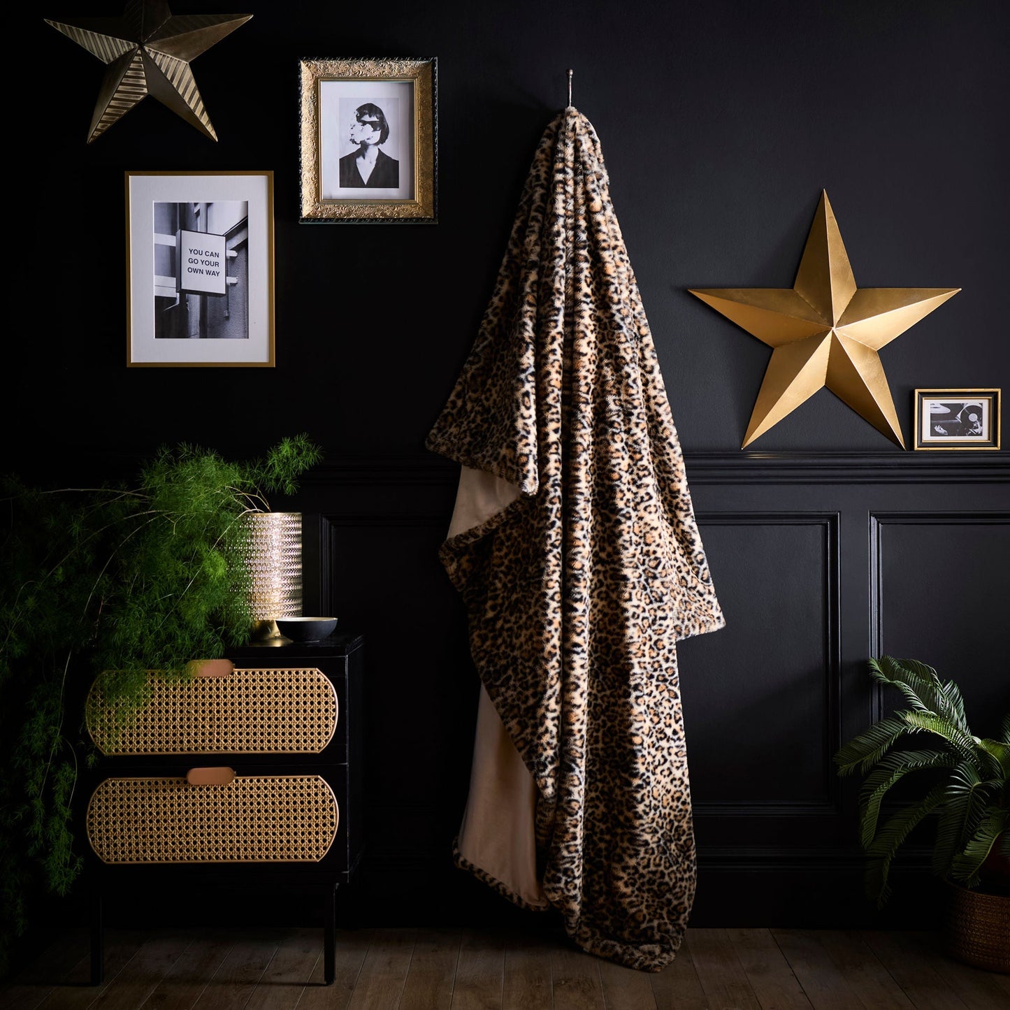 Leopard Throw Throw in Natural