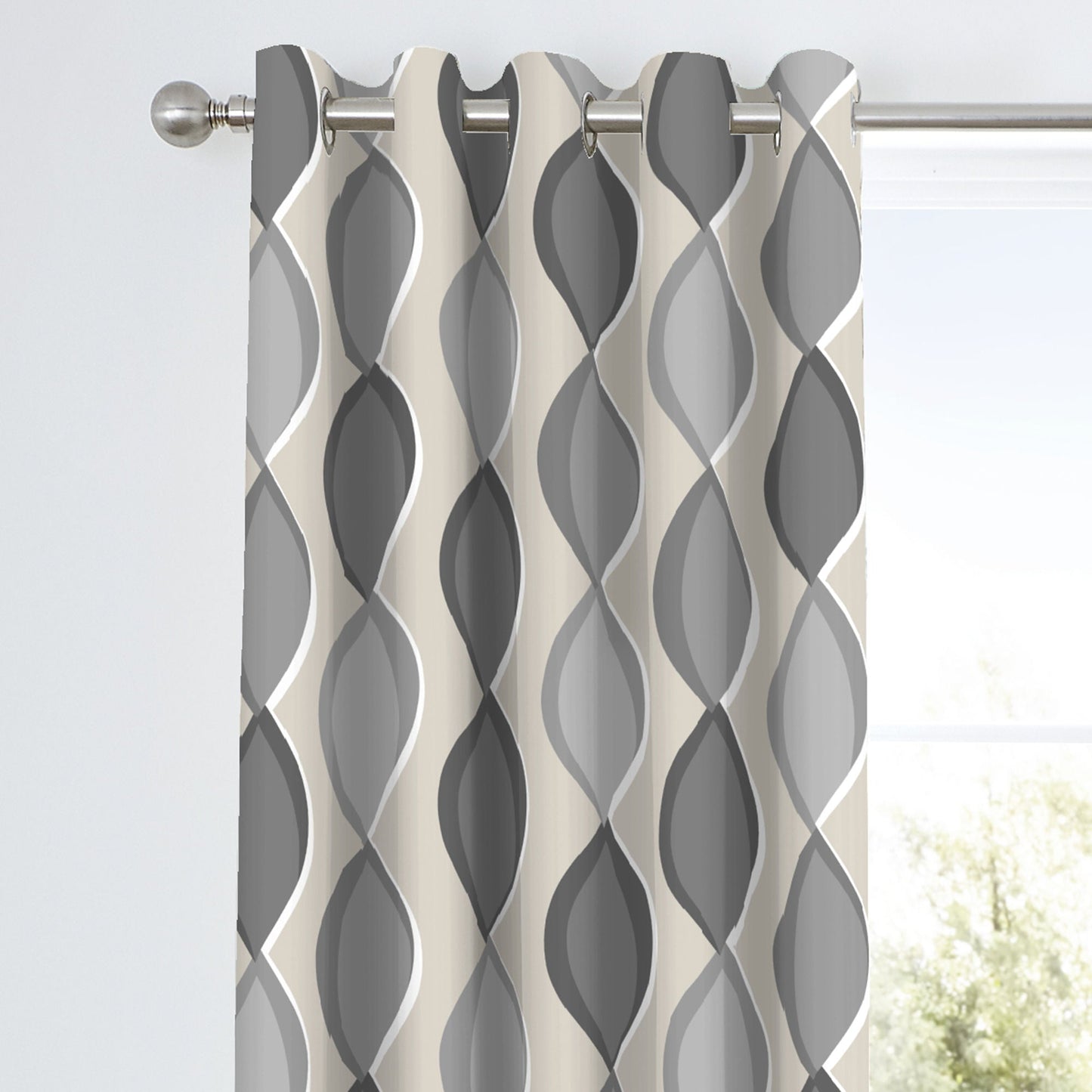 Lennox Eyelet Curtains in Grey