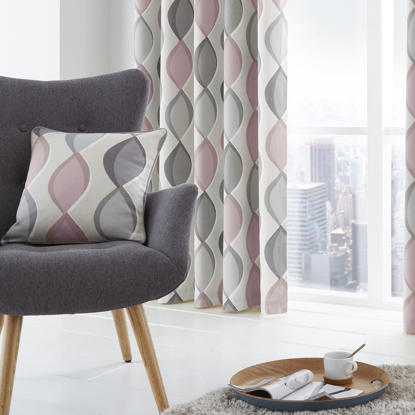 Lennox Cushion in Blush