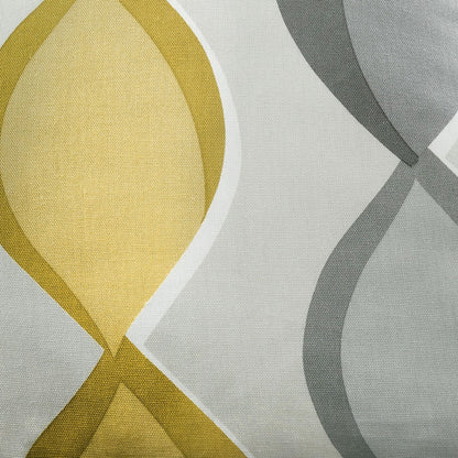 Lennox Cushion in Grey/Ochre