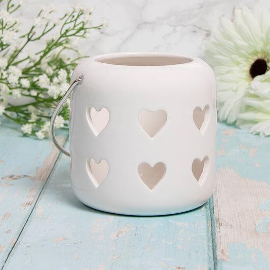White Small Heart Lantern