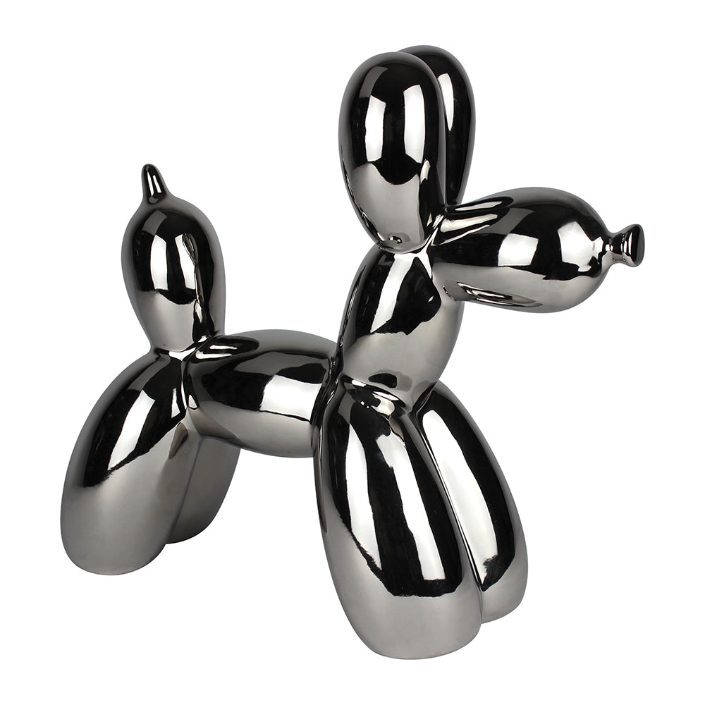 Large Silver Balloon Dog