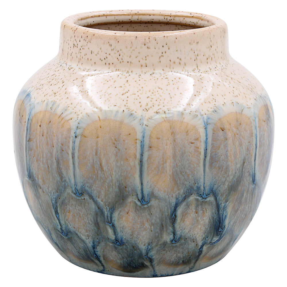 Reactive Glaze Vase (Blue)