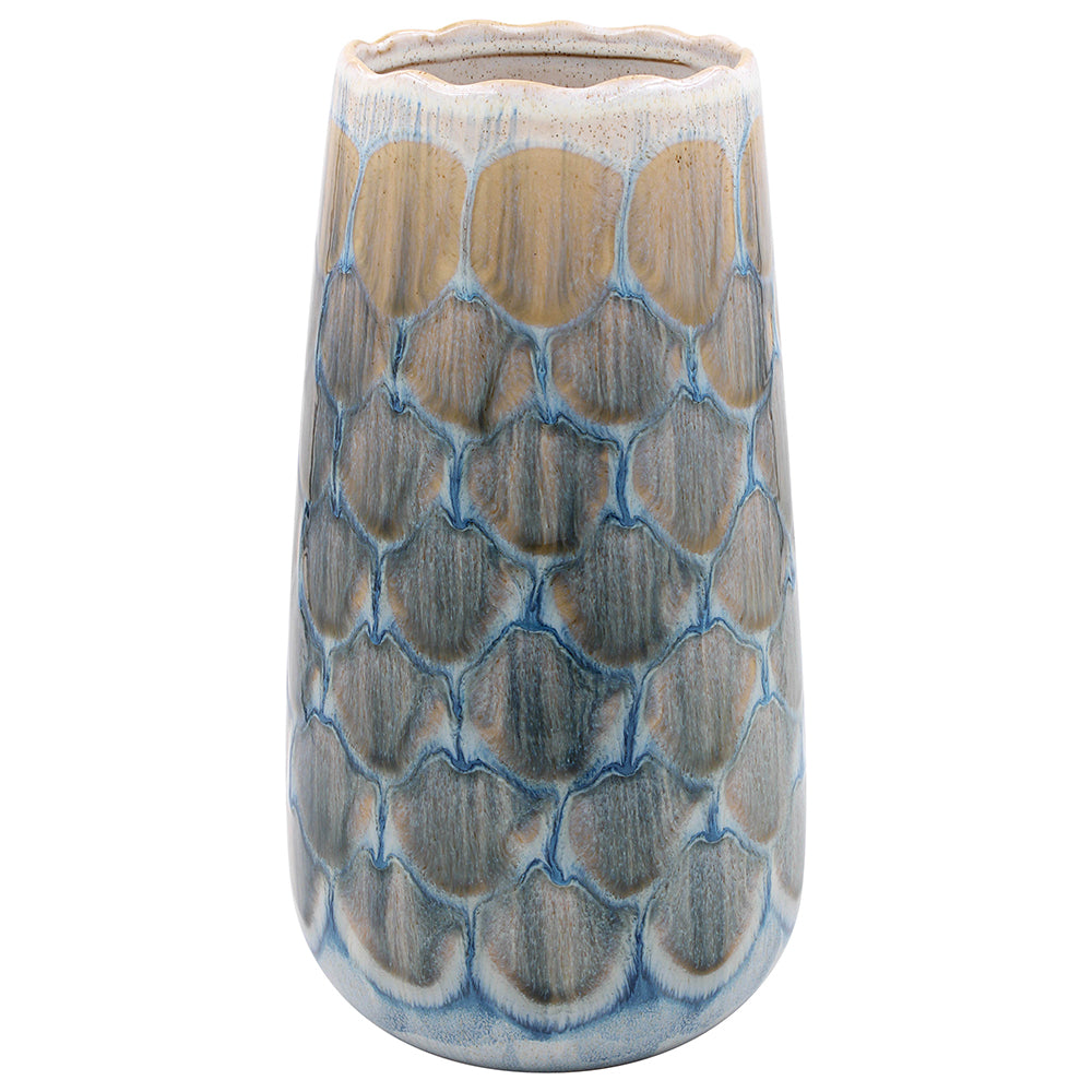 Reactive Glaze Vase (Blue)