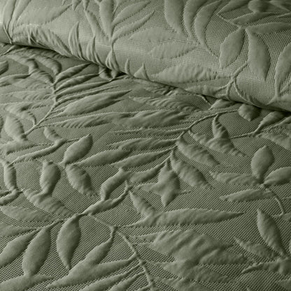 Luana Duvet Cover Set in Dark Green