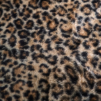 Leopard Faux Fur Cushion in Natural 43 x 43cm