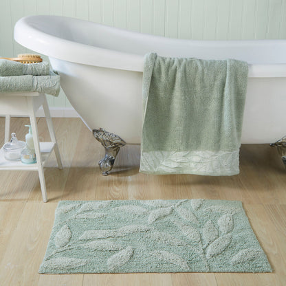 Lacie Towels in Steel/Sage -