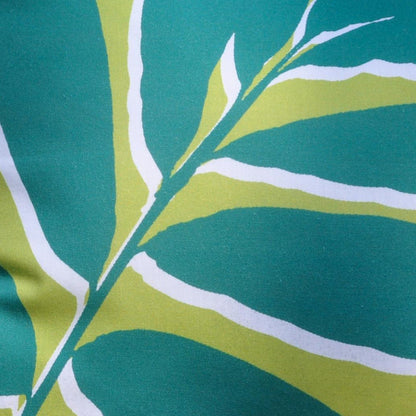 Leaf Print Cushion in Green