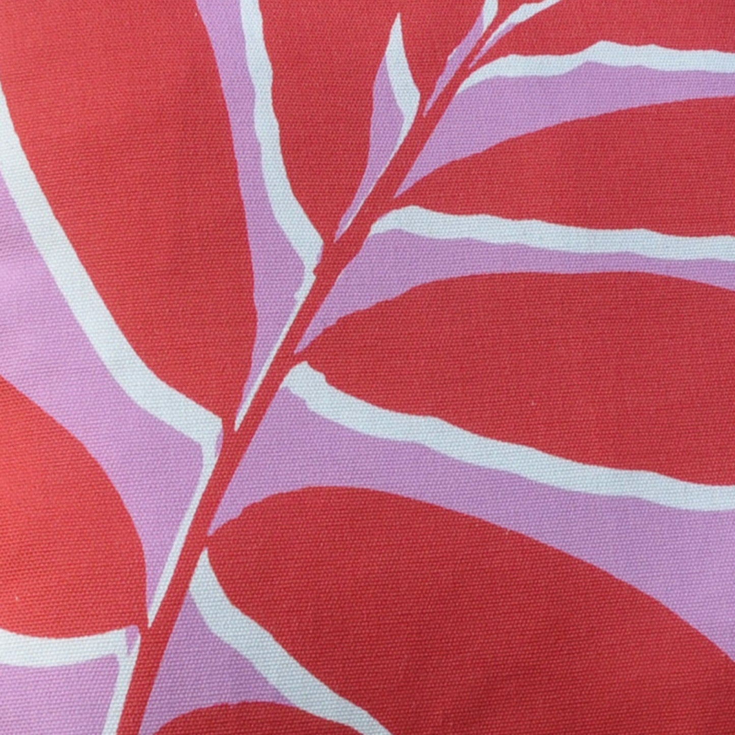 Leaf Print Cushion in Pink
