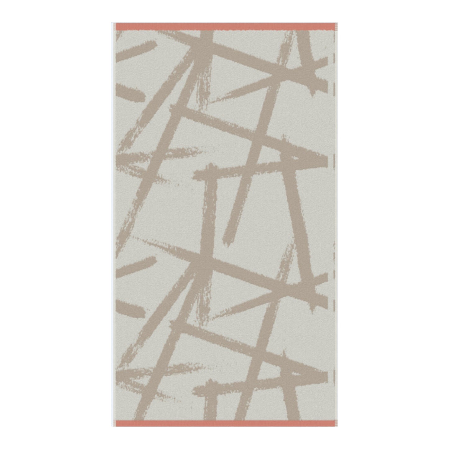Leda Towels in Natural/Coral