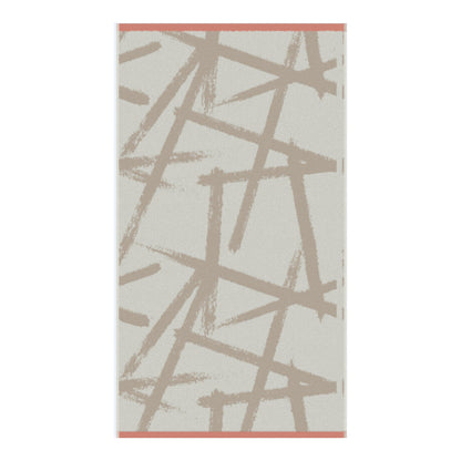 Leda Towels in Natural/Coral