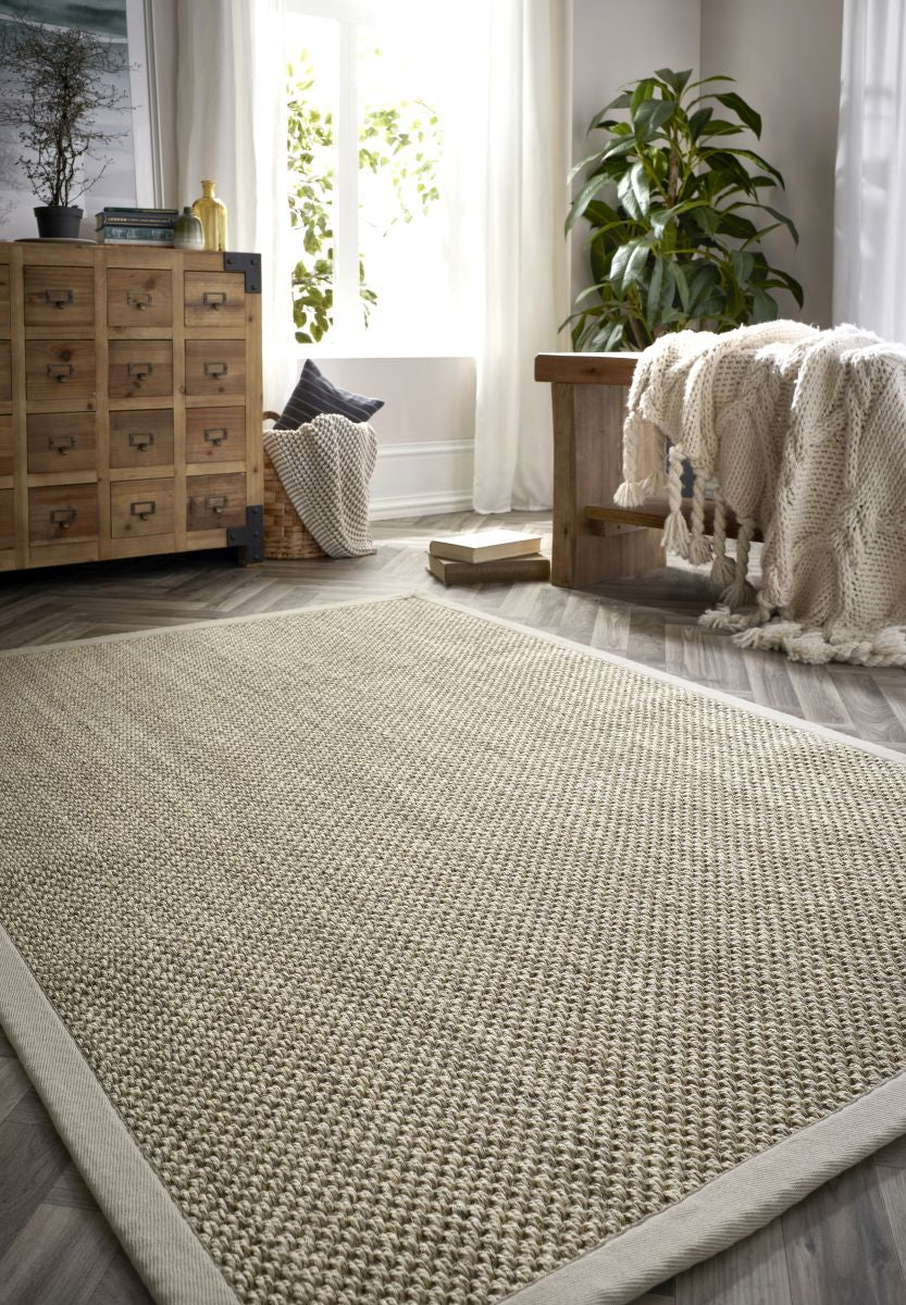 Origins Sisal Rug Light Beige with Sand Border