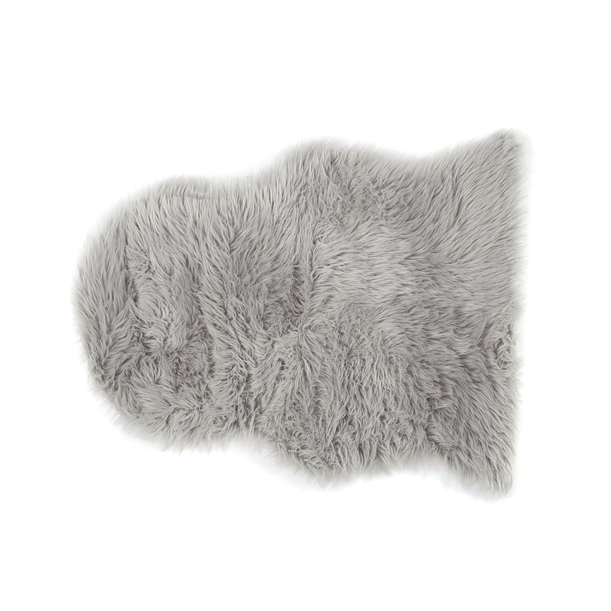 Origins Washable Faux Fur Grey Rug