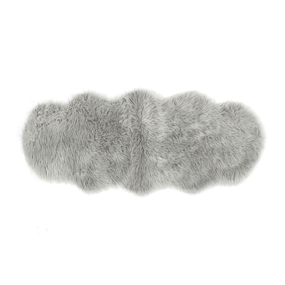 Origins Washable Faux Fur Grey Rug