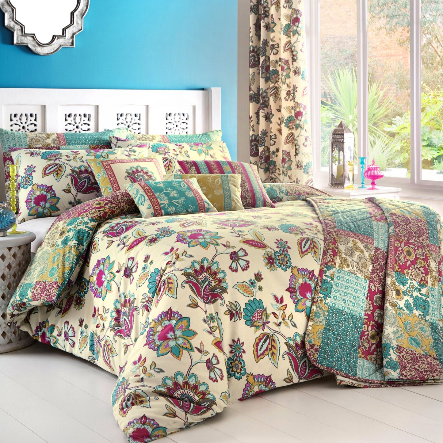 Marinelli Duvet Cover Set in Teal