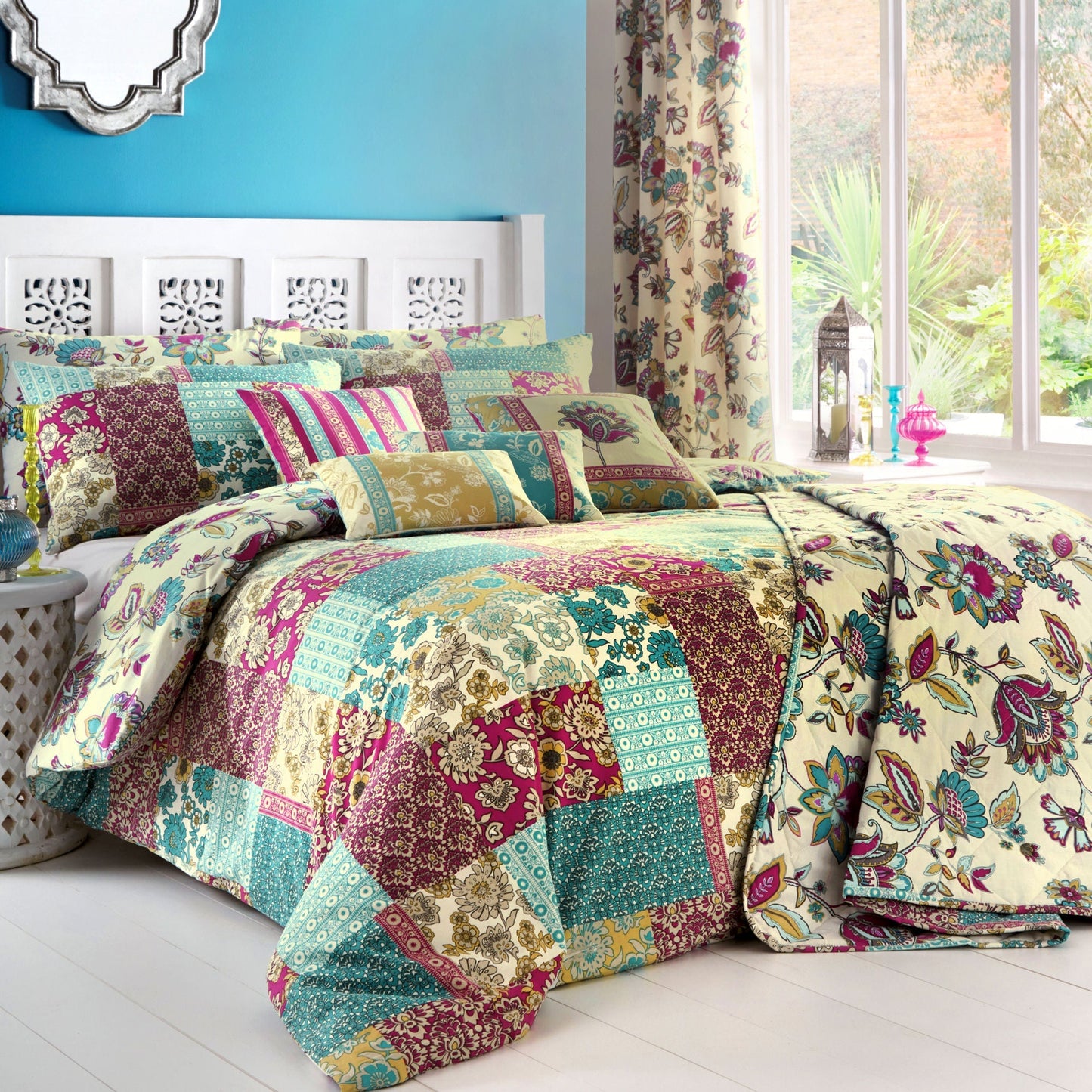 Marinelli Duvet Cover Set in Teal