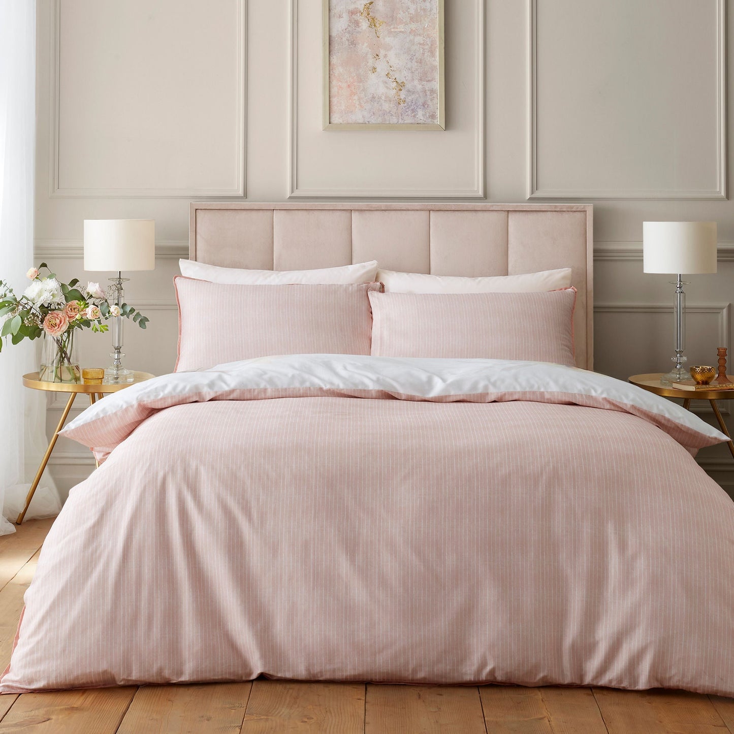 Mia Floral Blooms Duvet Cover Set in Natural